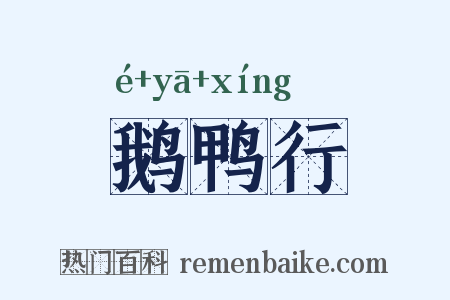 鹅鸭行是什么意思的图片